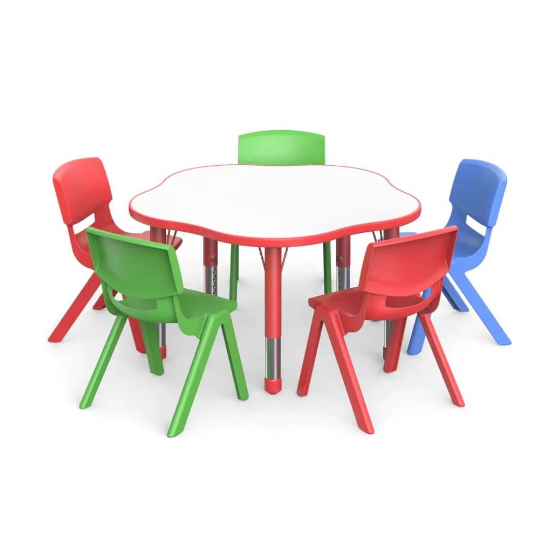 FLOWER TABLE WITH 6 CHAIR FOR UKG