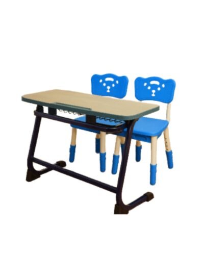 Standard double desk with adjustable chair