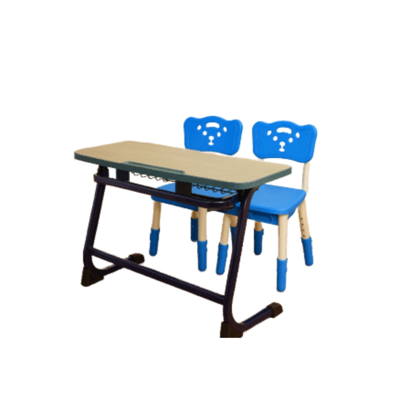 Standard double desk with adjustable chair