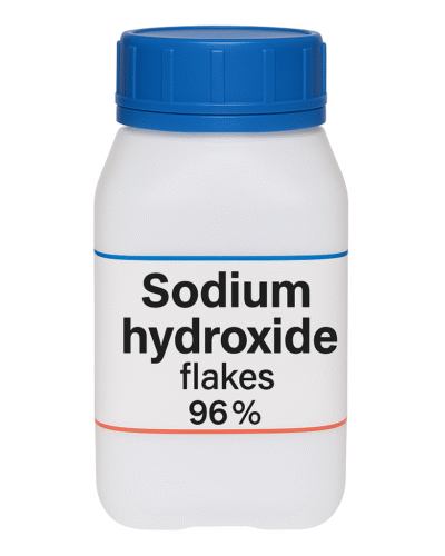 Sodium Hydroxide Flakes – 96% Purity, 500 gm