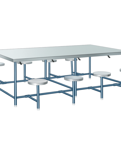 8-Seater Canteen Table & round Seats