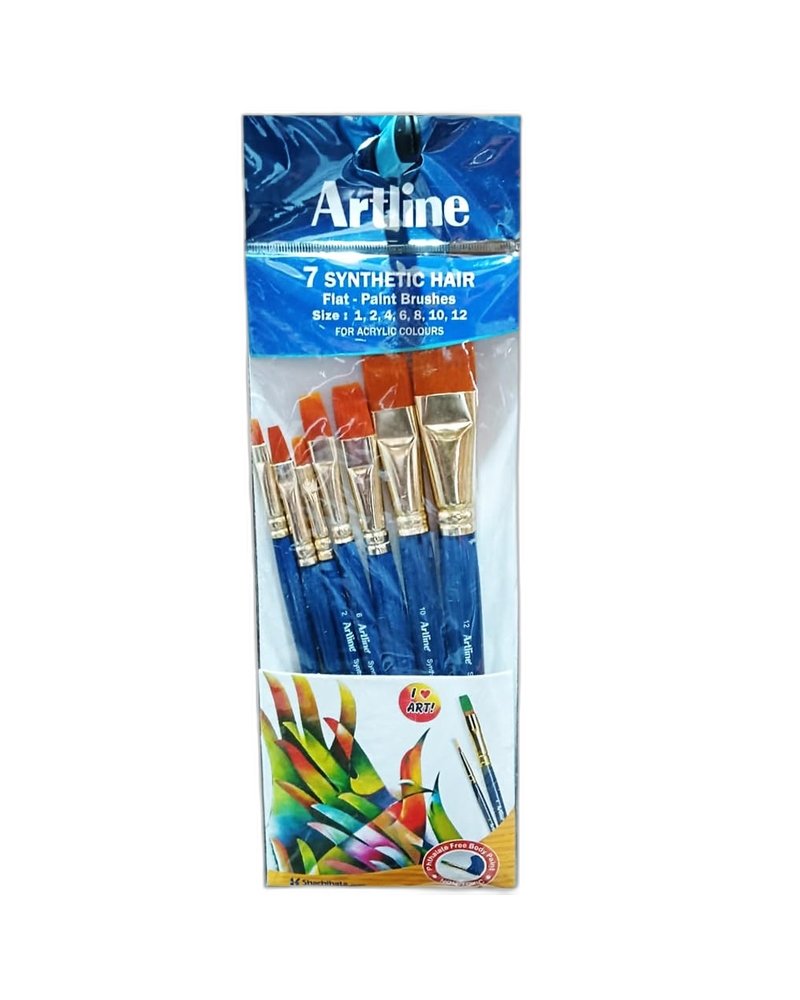 Artline Synthetic Flat Brushes No 10 - 12 (pouch of 5)