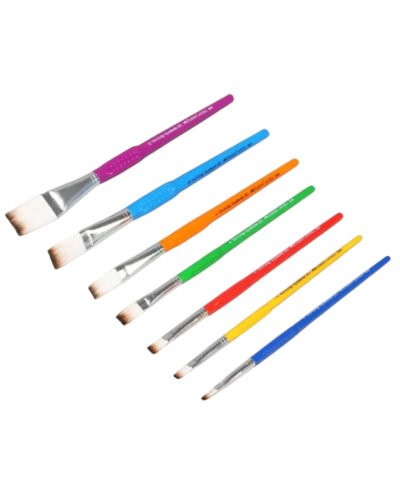 Faber-Castell Flat Tri-Grip Brush (Assorted Synthetic Hair Brushes)