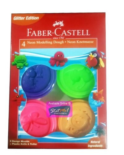 Faber-Castell Super Soft Neon Modelling Dough (4 Neon Colours Set)