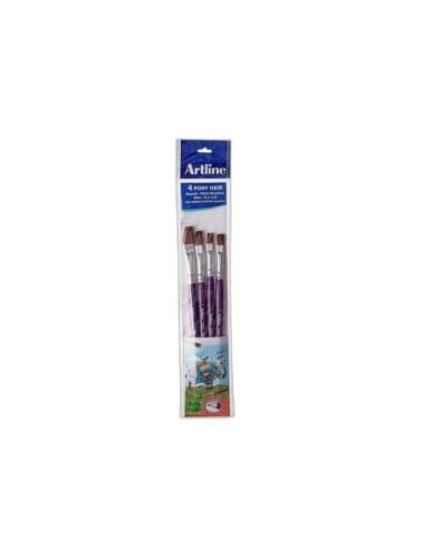 Artline Pony Flat Brushes No 7- 9 (pouch of 5)