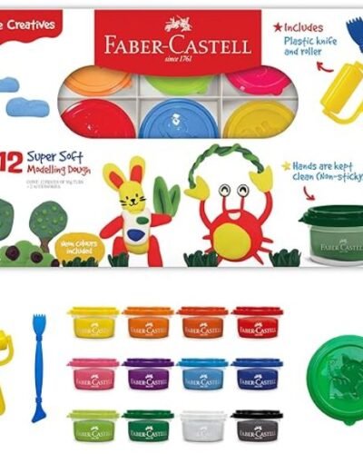 Faber-Castell Super Soft Modelling Dough Colours (with Moulds)