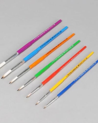 Faber-Castell Round Tri-Grip Paint Brushes Assorted Synthetic Hair