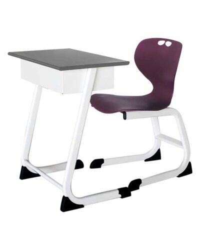 Single Desk & Chair with Injection Moulded Fiber Top