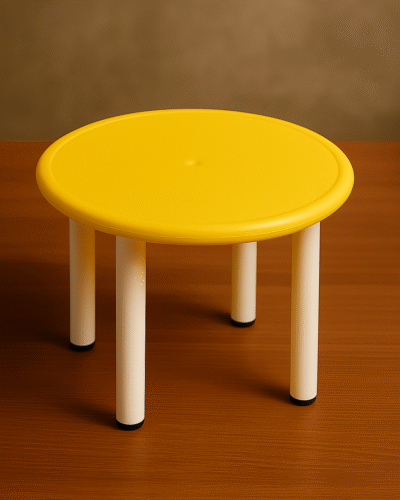Height adjustable circle table