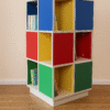 Rotating Cube Library Display Shelf