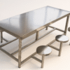 6-Seater Canteen Table – 304 Grade