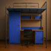 Multifunctional Bunk Bed with Cupboard