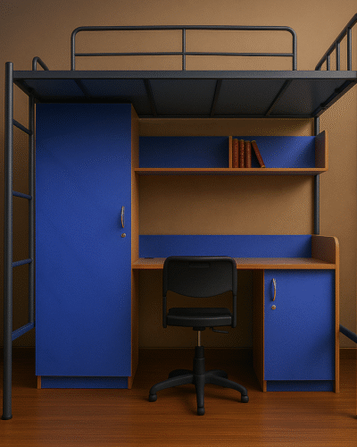 Multifunctional Bunk Bed with Cupboard