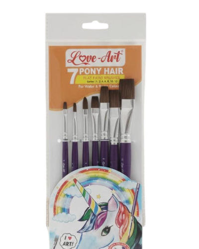 Artline Pony Flat Brushes No 10 - 12 (pouch of 5)