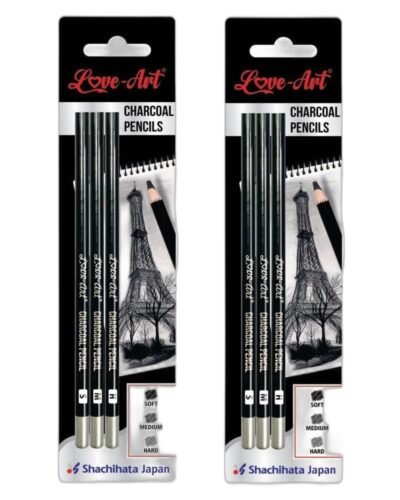 Artline Charcoal Pencils Set of 3 Blister Pack