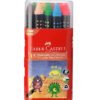 Faber-Castell Triangular Wax Crayons 90 mm (Gift Pack of 15 Assorted Colours)