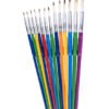 Faber-Castell Round Tri-Grip Paint Brushes Assorted Synthetic Hair