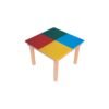 Wooden 4 Color Table (2'L x 2'D x 1.5'H)