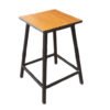 Lab stool with Round Tube and wooden seat