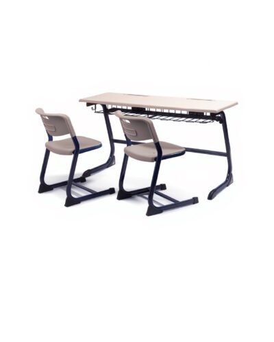 Double Desk & Chair 25mm Injection molded