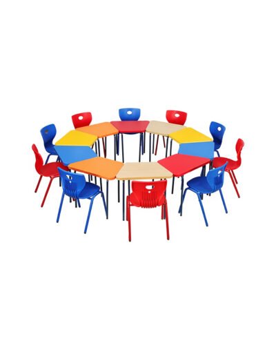 Kids Single Trapezium Study Table with Chair