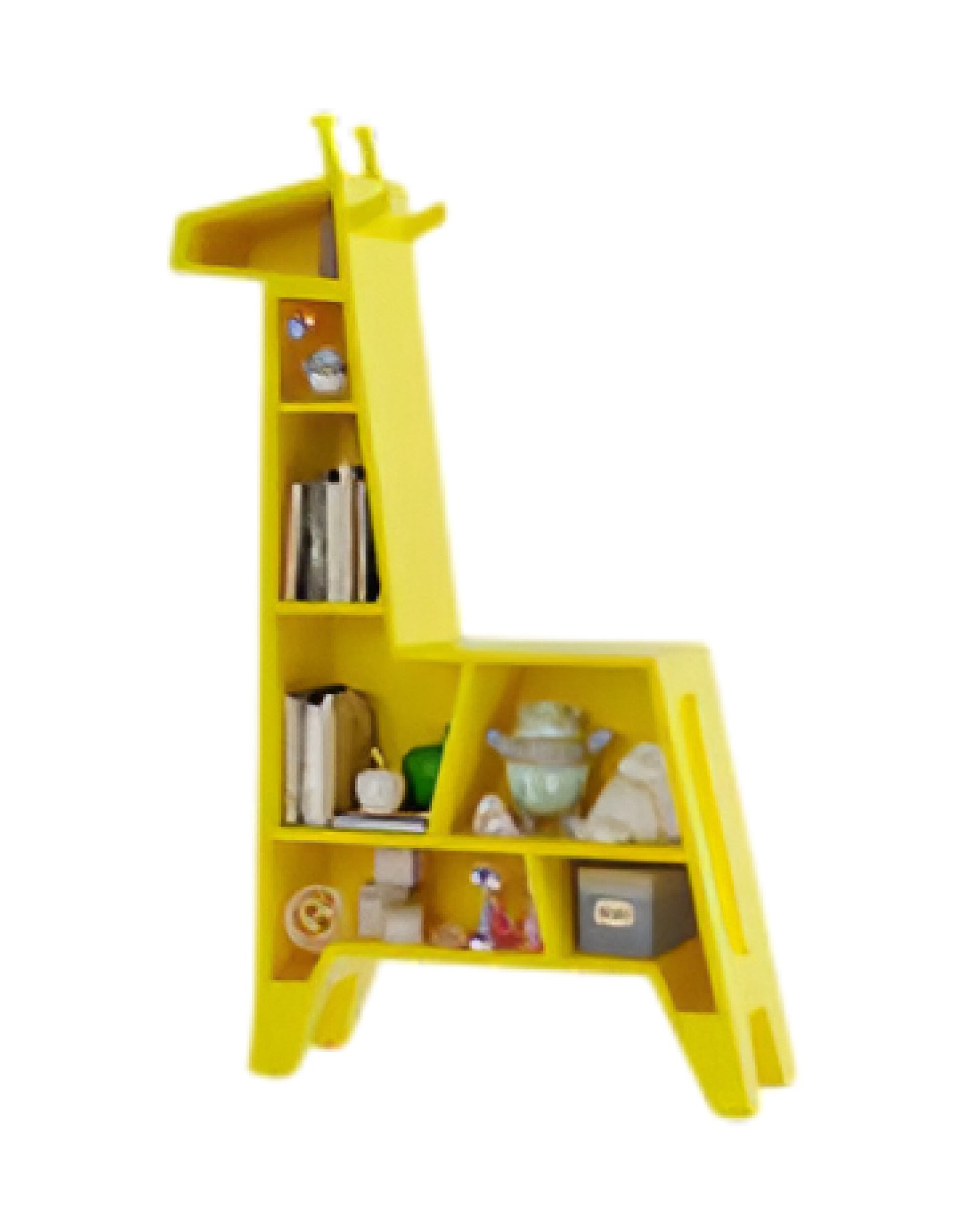 Giraffe Shaped Wooden Book Rack