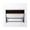 Double Desk & Bench Wooden Top & Metal Modesty Board