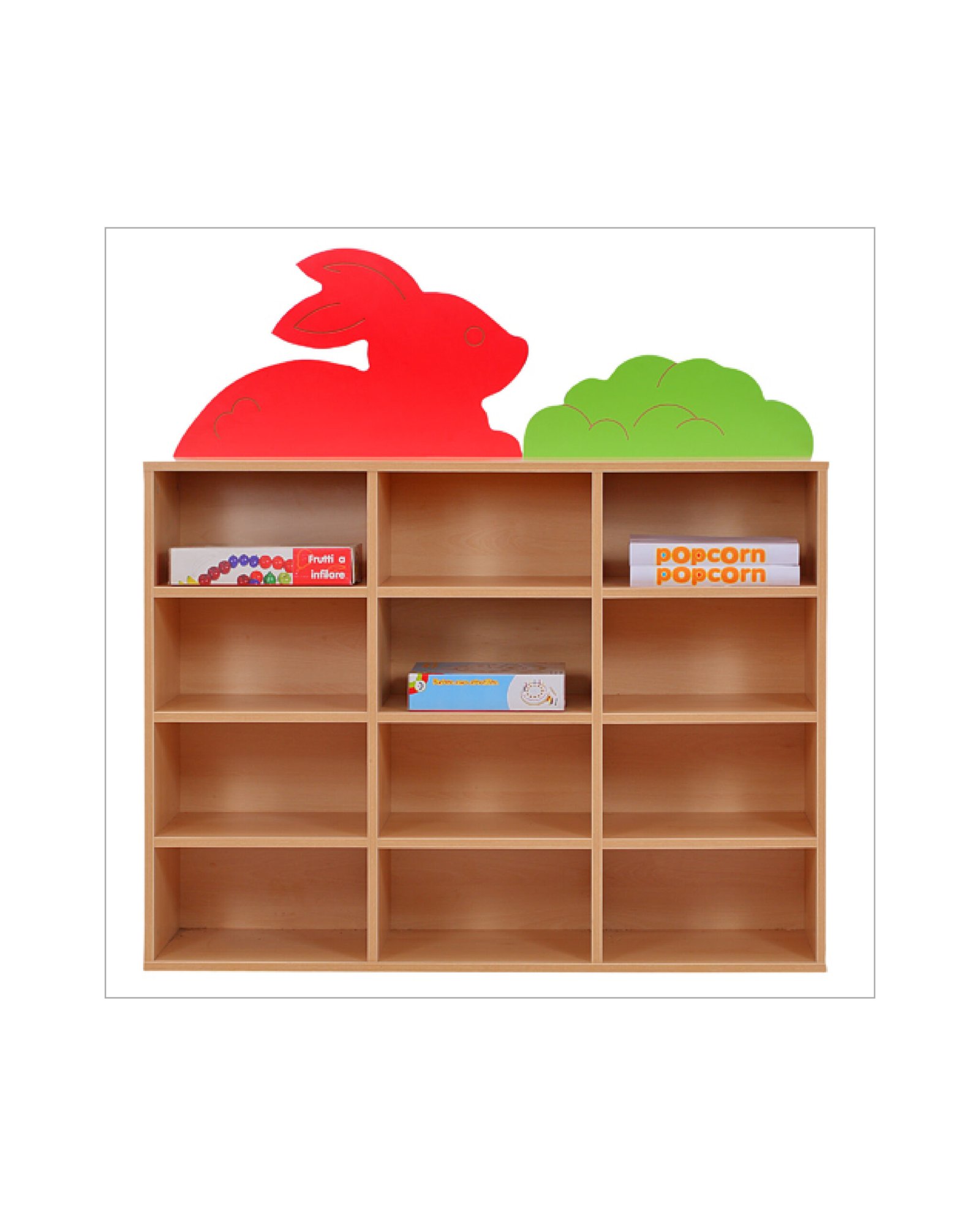 Storage Wooden Shelf for Learning Materials