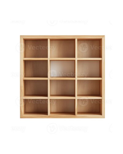 Storage Wooden Shelf with Multiple Compartments