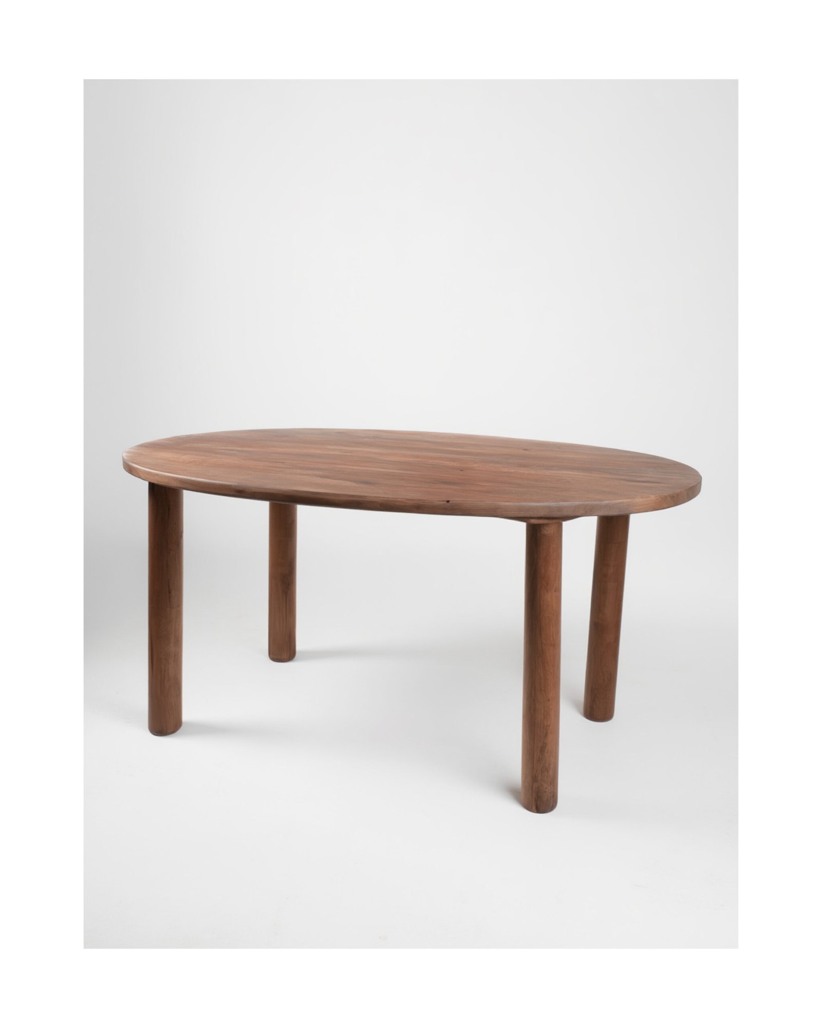 Wooden Cafeteria Oval Table