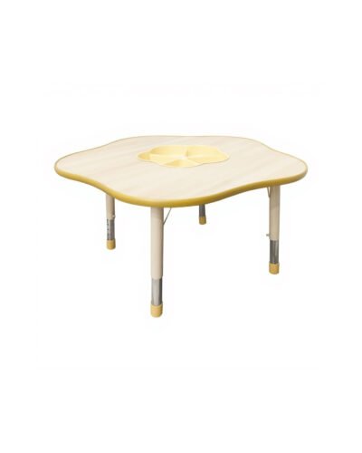 Wooden 4 Piece Flower Table with Height Adjustable Steel Legs